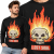 BLUZA RETRO BURNING SKULL